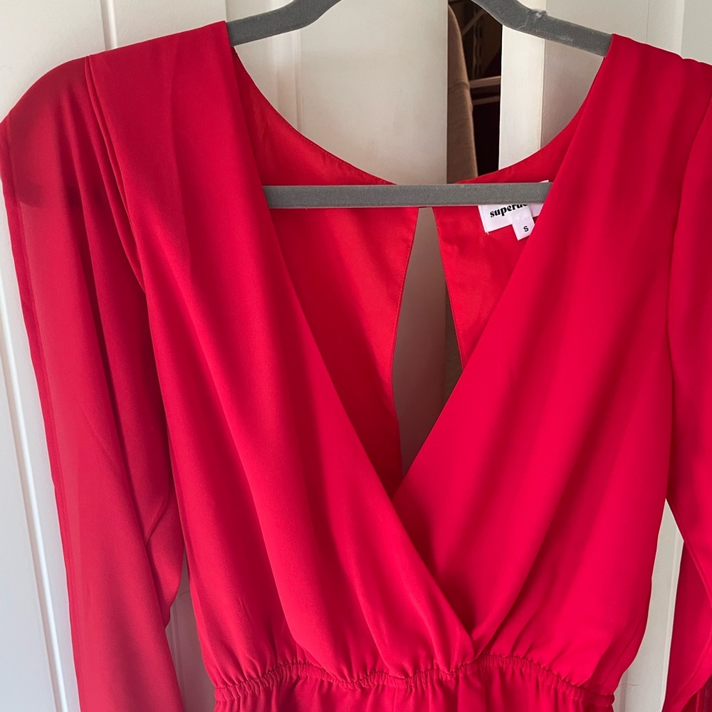 Revolve Superdown Red Romper - image 4